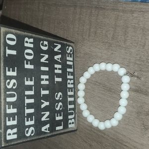 White cross bracelet